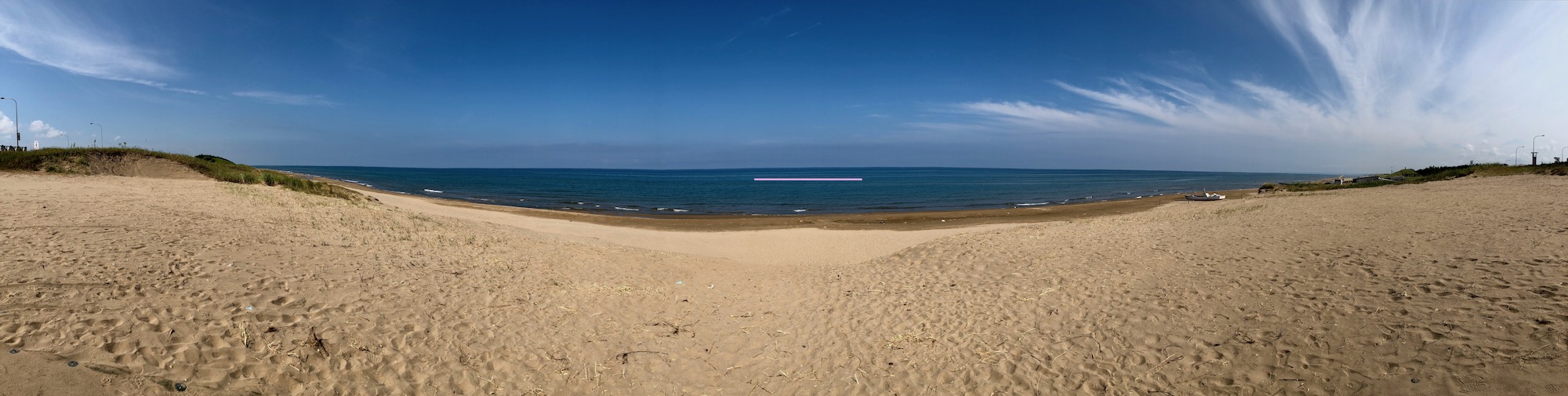 chirihama-nagisa-driveway07 のと里山海道の高松サービスエリアから見る海と砂浜のパノラマ景色